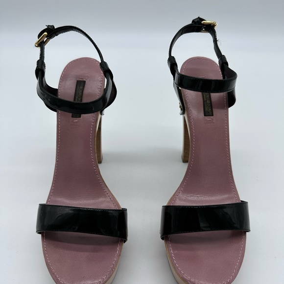Louis Vuitton Ladies Heels Black/Pink Size 38.5 LV 8.5 US 100% Authentic - Picture 6 of 7